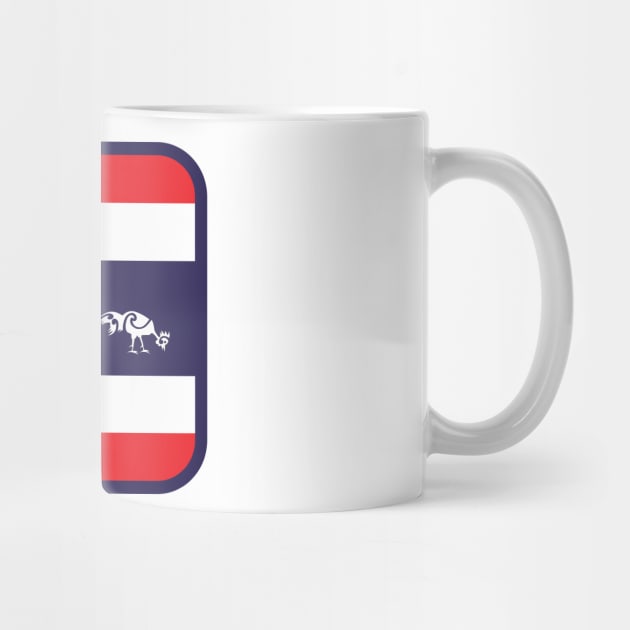 Thailand Flag, Roosters Sparring by mailboxdisco